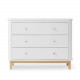 Commode 3 tiroirs Wood - Blanc et chêne