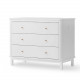Commode 3 tiroirs Wood - Blanc