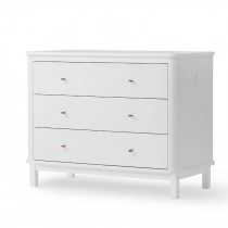 Commode 3 tiroirs Wood - Blanc