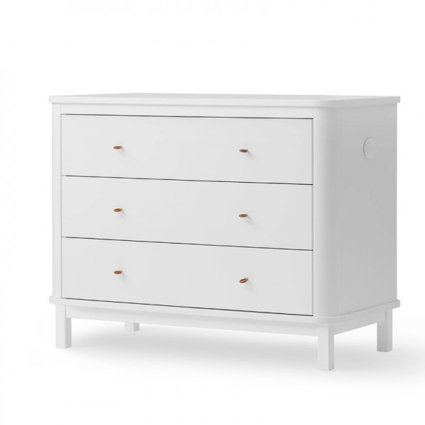 Commode 3 tiroirs Wood - Blanc
