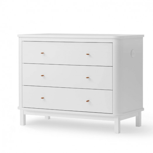 Commode 3 tiroirs Wood - Blanc