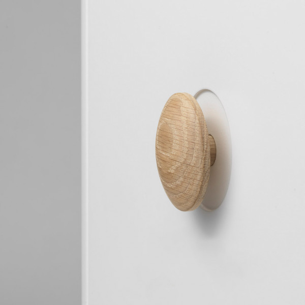 Commode 3 tiroirs Wood avec grand plan à langer - Blanc et chêne