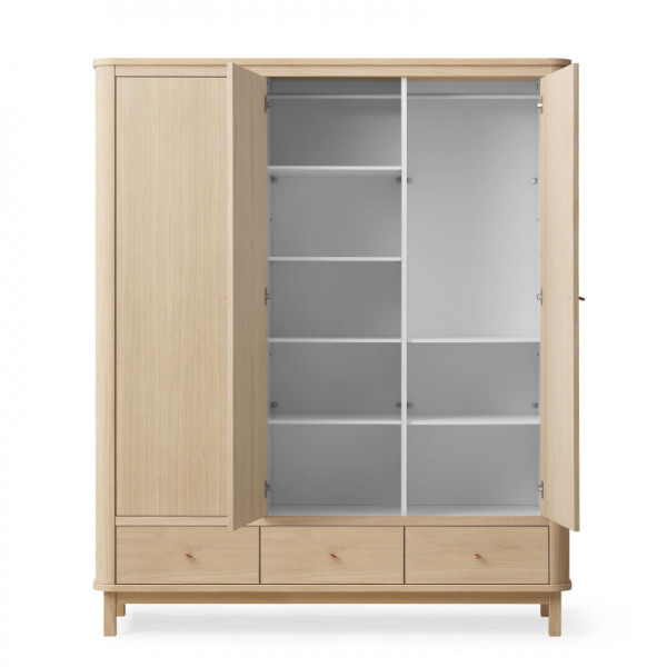 Armoire Wood 3 portes - Chêne