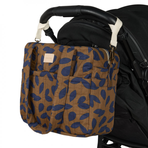 Sac à langer imperméable Hyde park - Blue leaves