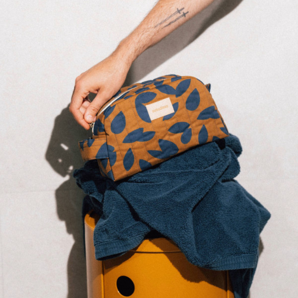 Trousse de toilette imperméable Hyde Park - Blue leaves