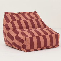 Pouf fauteuil Vibes - Rose et terracotta