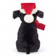 Peluche chien labrador noir Pippa - Bonnet rouge