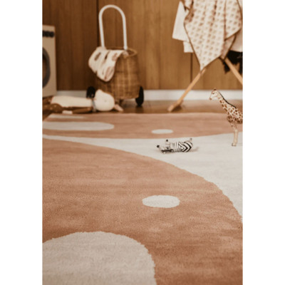 Tapis tufté coton bio - Eléphant moka