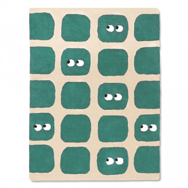 Tapis tufté coton bio - Bidules vert