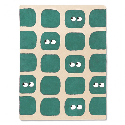 Tapis tufté coton bio - Bidules vert