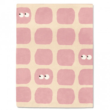 Tapis tufté coton bio - Bidules rose