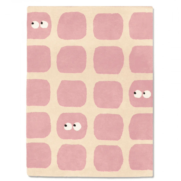 Tapis tufté coton bio - Bidules rose