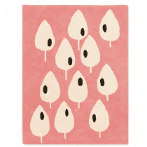 Tapis tufté coton bio - Forêt Rose