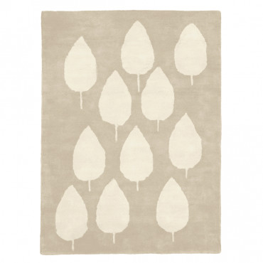 Tapis tufté coton bio - Forêt beige
