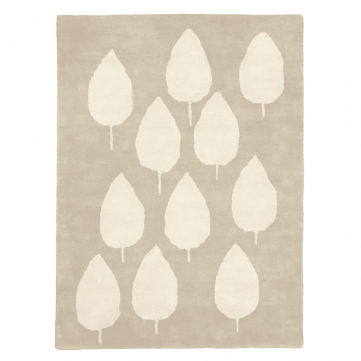 Tapis tufté coton bio - Forêt beige