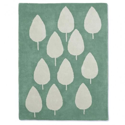 Tapis tufté coton bio - Forêt vert