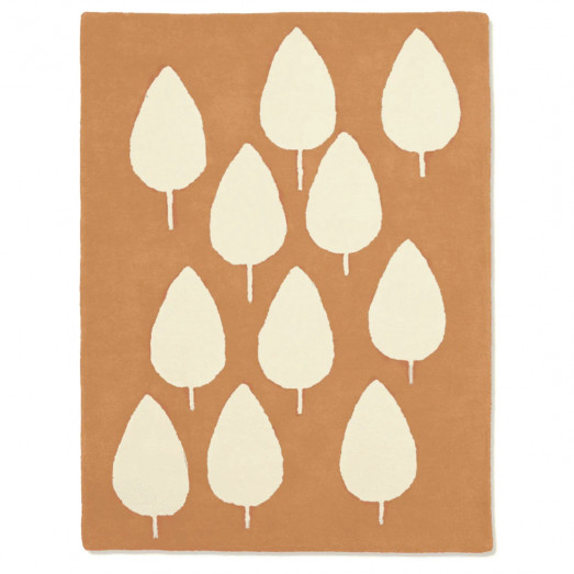 Tapis tufté coton bio - Forêt moka