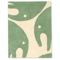 Tapis tufté coton bio - Eléphant vert