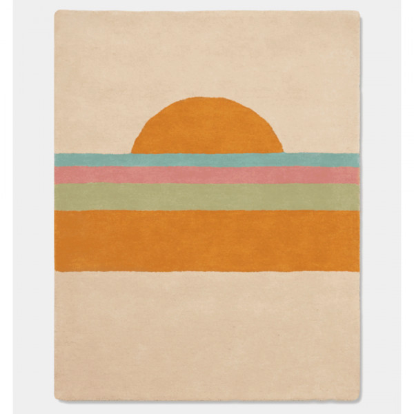 Tapis tufté coton bio - Sunset orange