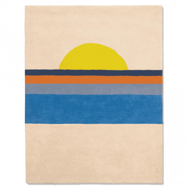 Tapis tufté coton bio - Sunset bleu