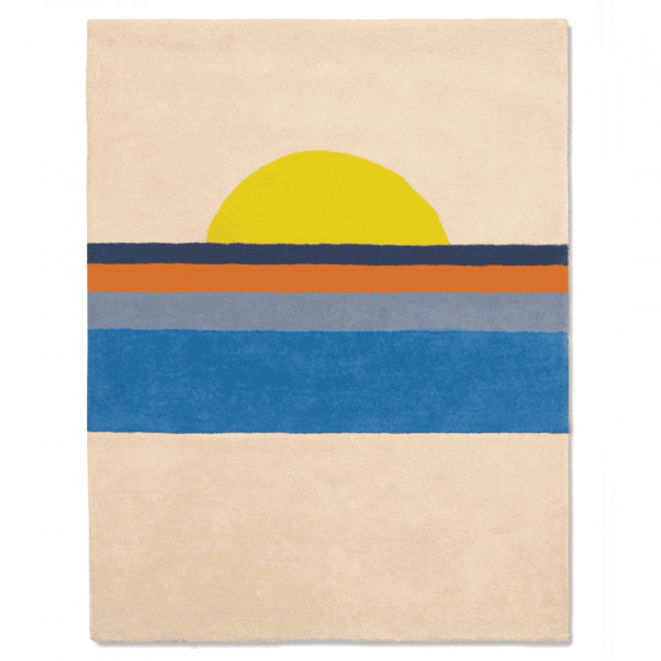 Tapis tufté coton bio - Sunset bleu