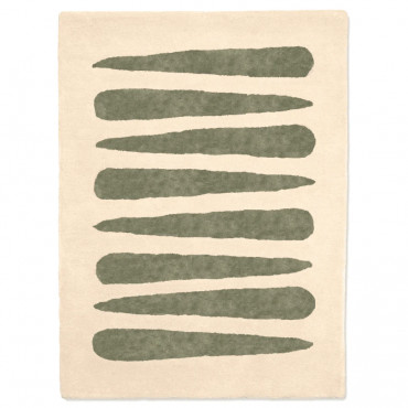 Tapis tufté coton bio - Mikado Kaki