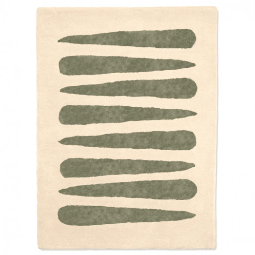 Tapis tufté coton bio - Mikado Kaki