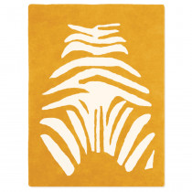 Tapis tufté coton bio - Zèbre abricot
