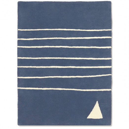 Tapis tufté coton bio - Marin marine