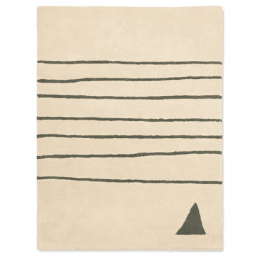 Tapis tufté coton bio - Marin Kaki