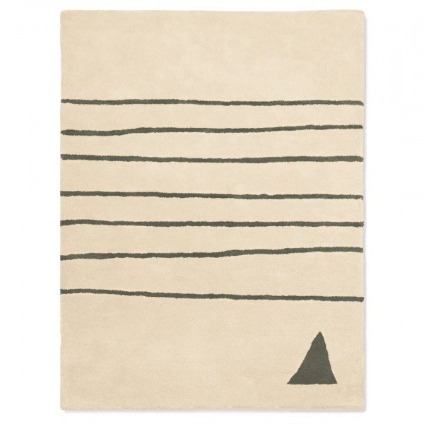 Tapis tufté coton bio - Marin Kaki