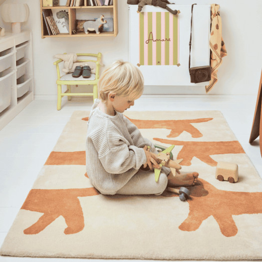 Tapis tufté coton bio - Walter caramel