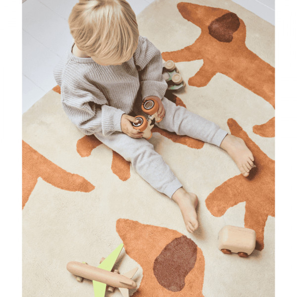 Tapis tufté coton bio - Walter caramel