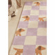 Tapis tufté coton bio - Walter Damier lilas