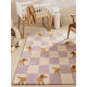 Tapis tufté coton bio - Walter Damier lilas