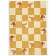 Tapis tufté coton bio - Walter damier ocre