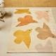 Tapis tufté coton bio - Oiseaux ocre