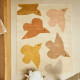Tapis tufté coton bio - Oiseaux ocre