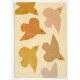 Tapis tufté coton bio - Oiseaux ocre
