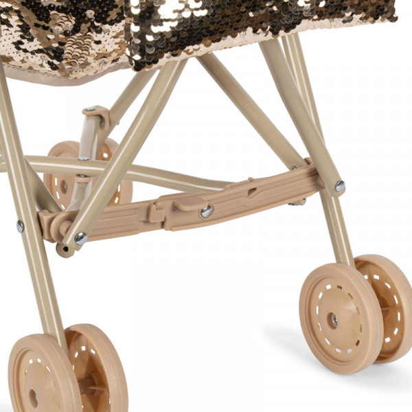 Poussette paillettes pour poupée - Glitter cherry