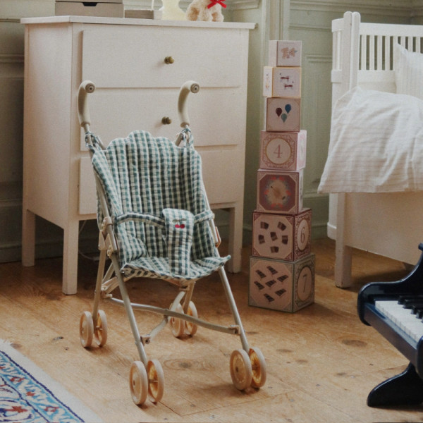 Poussette pour poupée - Smoke pine check