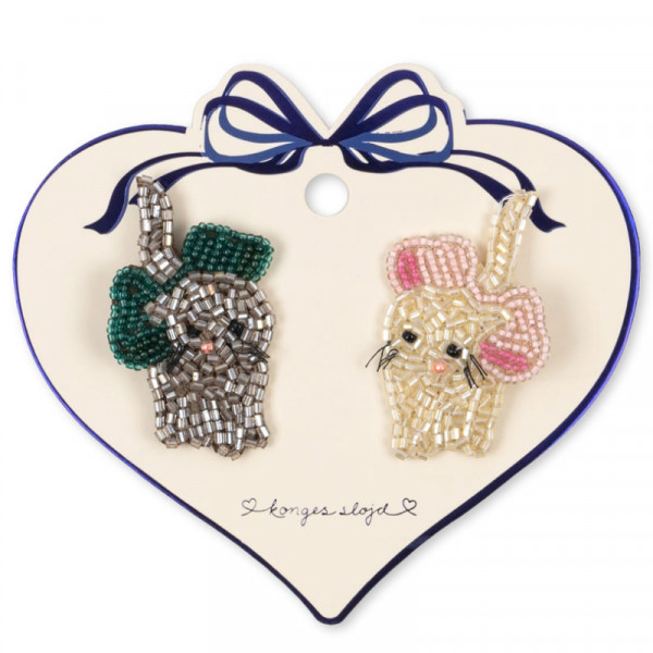 Lot de 2 barrettes à pinces - Chat