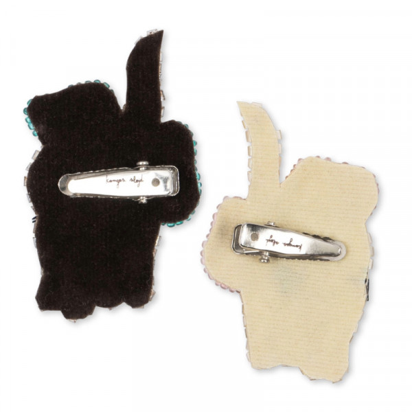 Lot de 2 barrettes à pinces - Chat