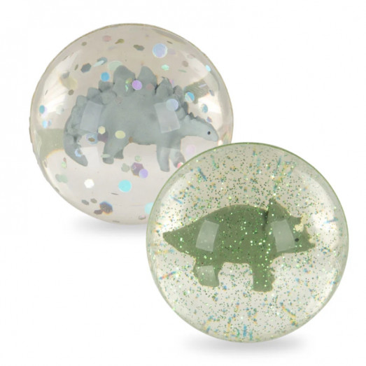 Lot de 2 balles rebondissantes 3D - Dino