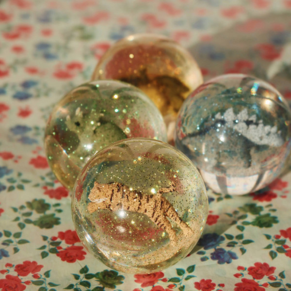 Lot de 2 balles rebondissantes 3D - Dino