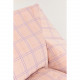 Pouf fauteuil Chelsea Eco-velours - Pink purple windowpane