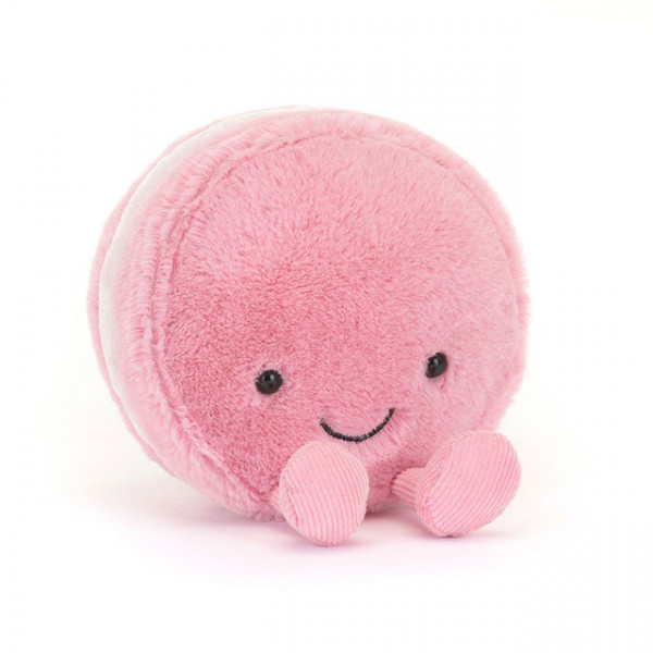 Peluche macaron Mia - Framboise
