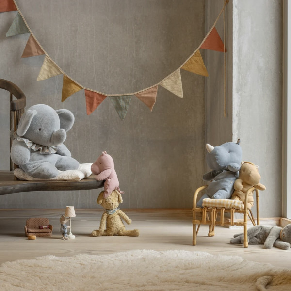 Peluche Safari Friends Hippo - Cream yellow