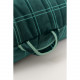 Long pouf enfant Oasis eco-velours - Green mint windowpane