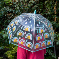 Parapluie enfant transparent - Arc-en-ciel